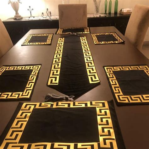 runner tavolo disegni versace|versace italian table sets.